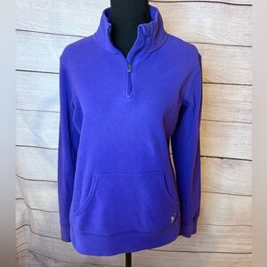 LIKE NEW Under Armour purple fleece quarter zip sweatshirt